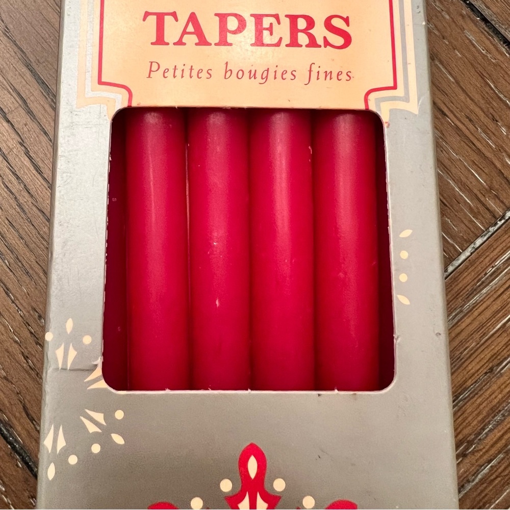 NIB - Williams Sonoma Red tiny taper candles